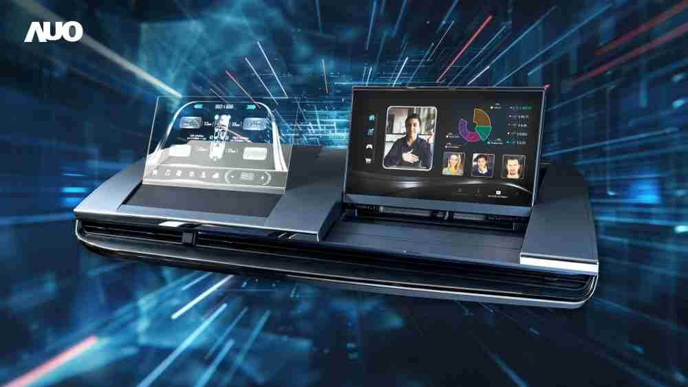 欧陆注册Micro LED Display HMI解决方案打造透明Micro LED前座仪表，，，，呈现信息并保留驾驶视野开阔；亦为副驾驶座乘客打造收放自如的Micro LED屏幕，，在不影响显示质量的前提于显示区内建镜头，，，，让用户能与视讯对象直接眼神接触，，，提供绝佳的双向沟通体验