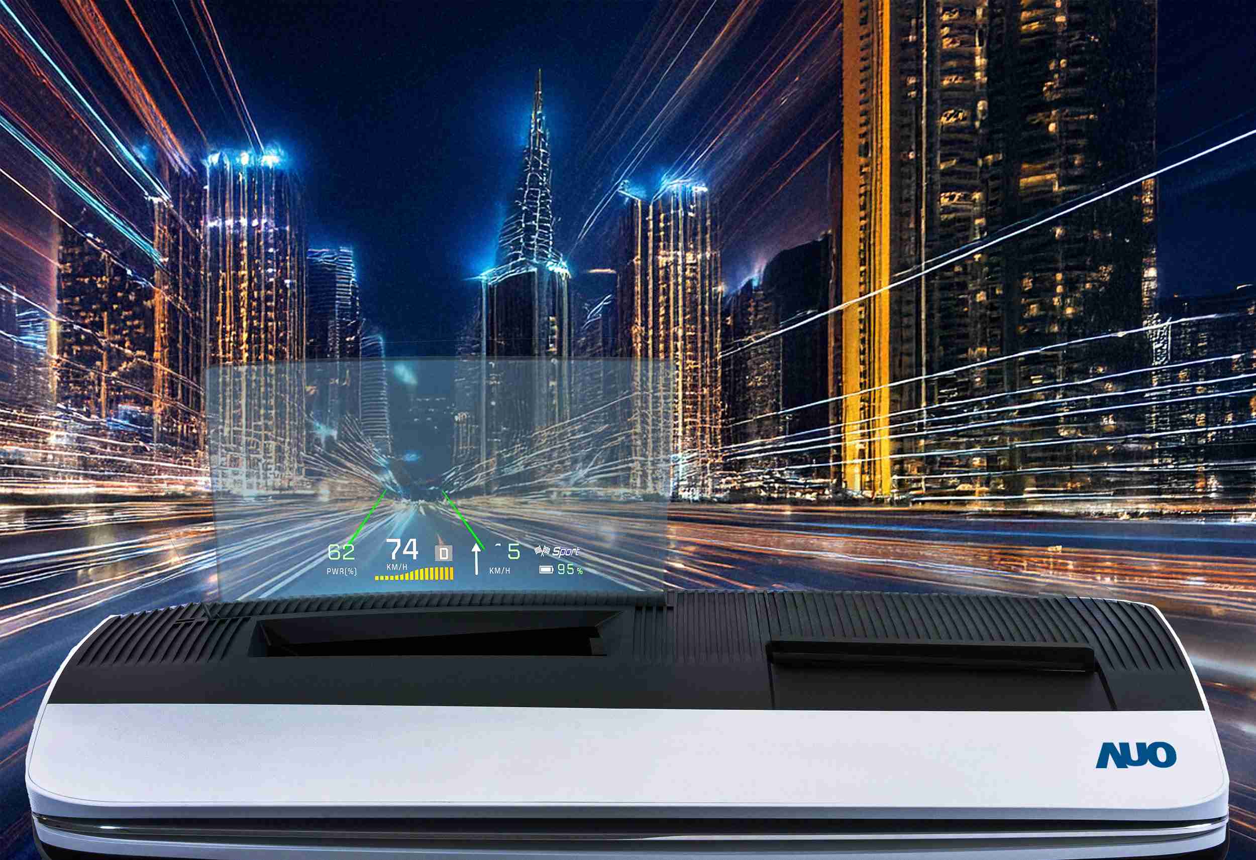 欧陆注册推出13吋Micro LED抬头显示器，，，，提供高入眼亮度、、高色彩饱和度的显示质量，，在阳光下或黑暗中都清晰可见，，并利用Micro LED模块体积小的优势，，，，解决车用空间有限的痛点